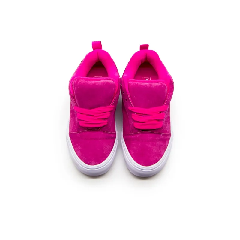 SUPSTORM Puffy Shoes Coverage Cushioning Wear-Resistant Lightweight Low-Top Skateboard Shoes Unisex Dragon Fruit Red-2