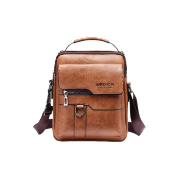 BALANG Leather One Shoulder Handbags Regular Men's Light Brown/Dark Brown/Black