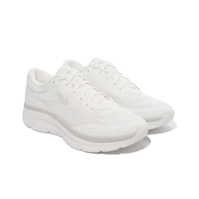 FILA Rgb Cushioning Wear Resistant Low Top Running Shoes Unisex White-1