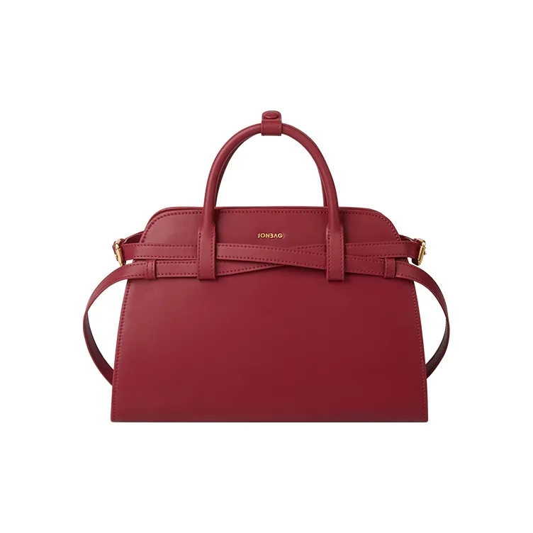 JONBAG Cow Leather Shoulder Bag, Crossbody Bag, Handbag Regular Women's Red-2