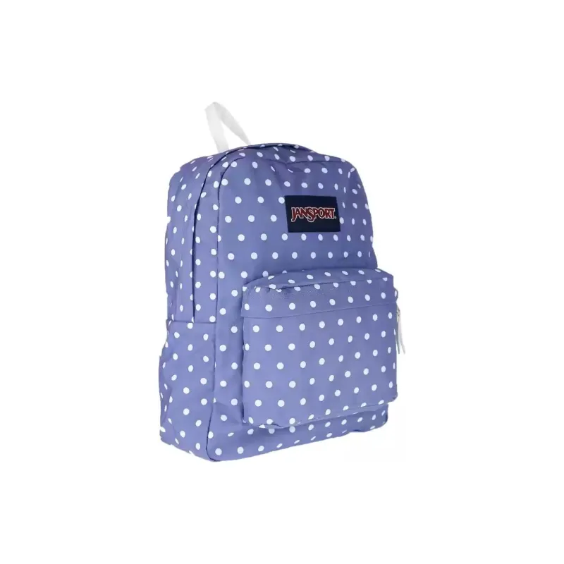 JanSport Polyester Backpack Regular Unisex Purple Polka Dot-4