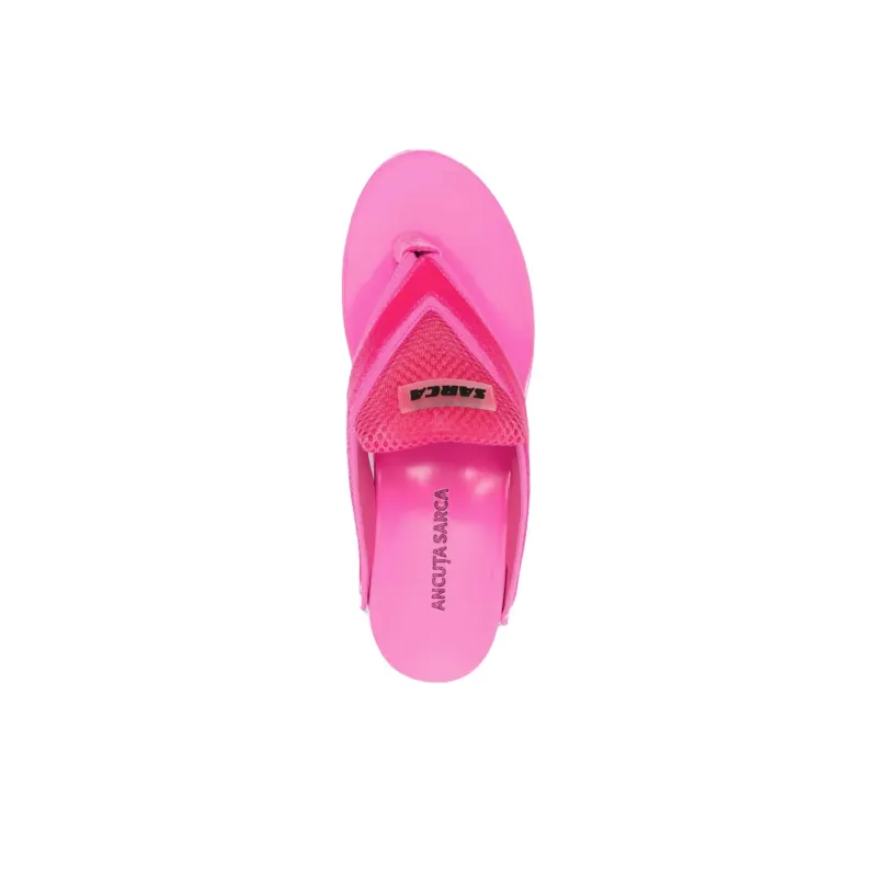 ANCUTA SARCA Logo patch Velvet Sandals Women's-2