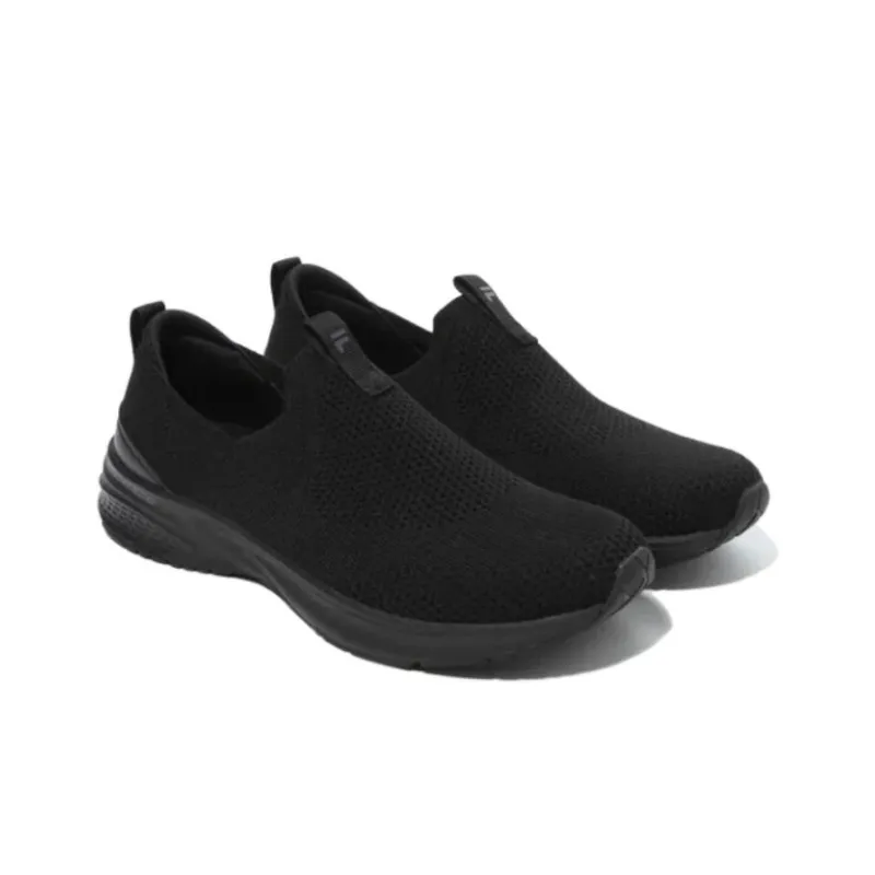 FILA Abrasion Resistant Breathable Low Top Running Shoes Unisex Black-2