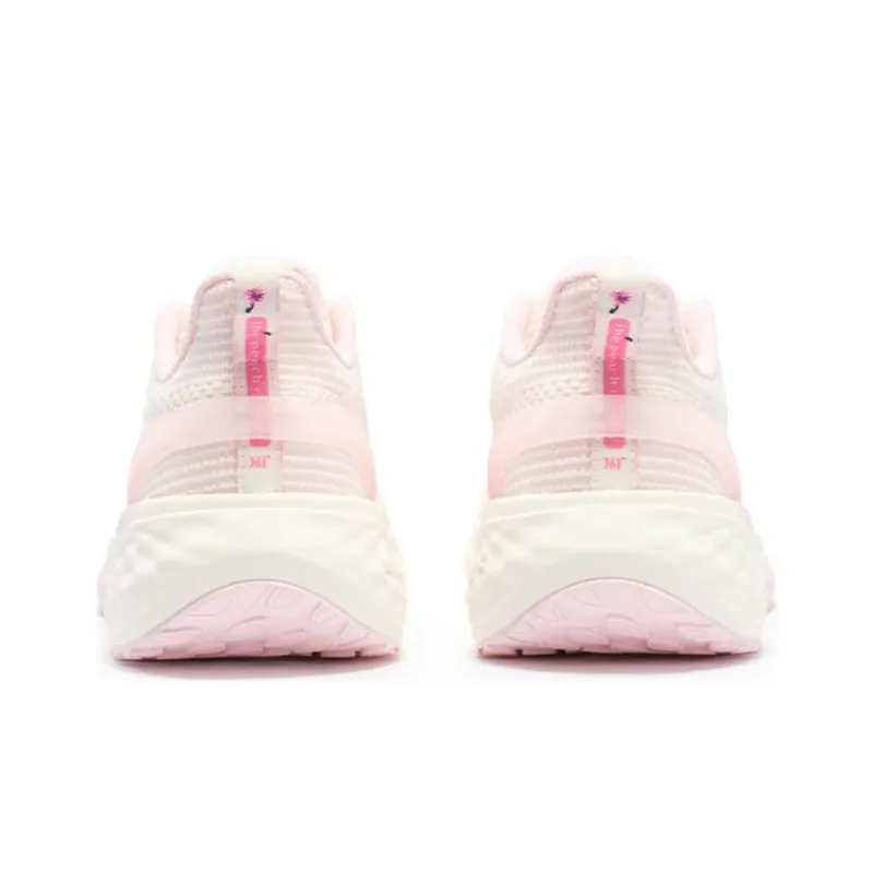 361° Slip Resistant Breathable Low Top Running Shoes Women's White Pink-3