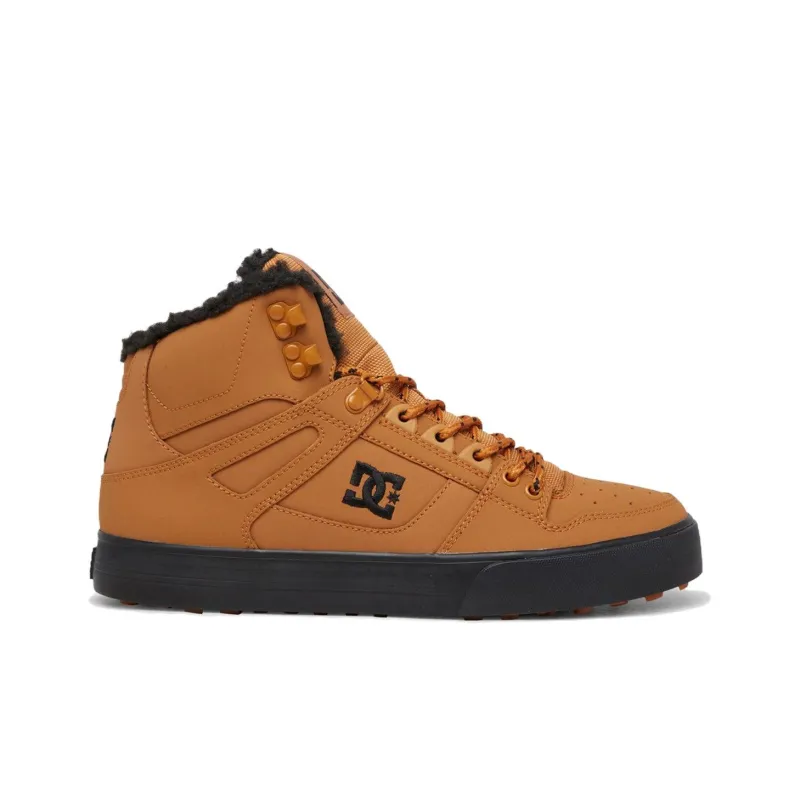 DC Shoes Anti Slip Wear Resistant High Top Casual Shoes Men's Brown-1