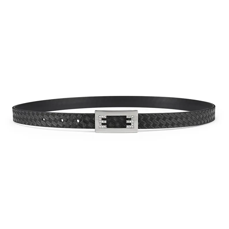 FAIRWHALE Elegant Fashion Slim Waist Plate Buckle Belt Women's Width 1.9cm-3