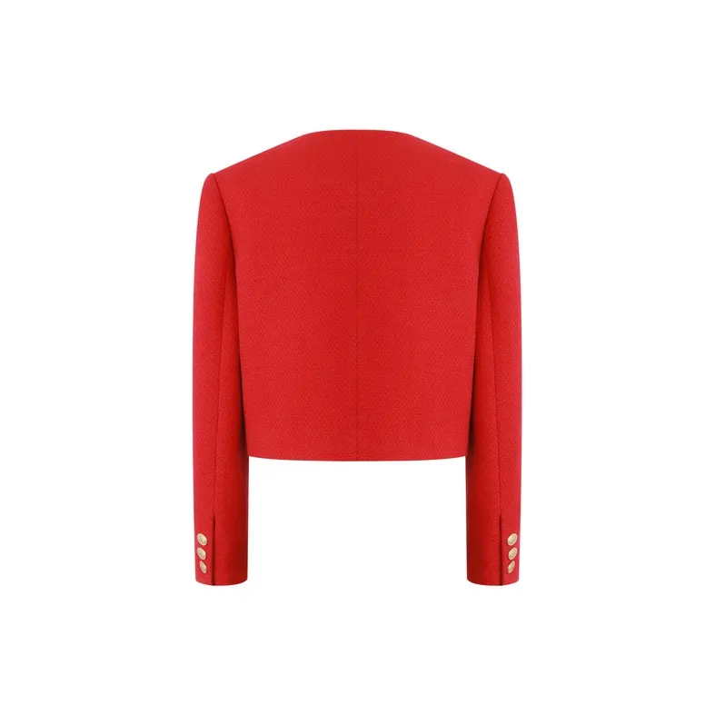 Three Quarters Cropped Coats Women's-3