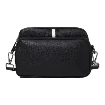 ALNI BITTON PU Shoulder Bag Crossbody Bag Regular Men's Black/Black N Square