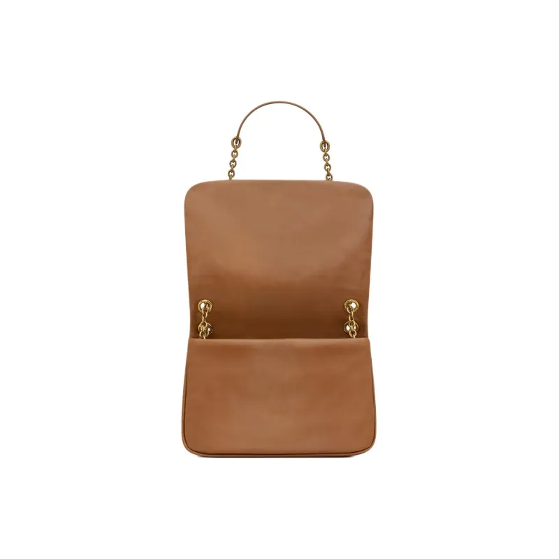 SAINT LAURENT Jamie Sheepskin Portable Crossbody Bag, Shoulder Bag Women's Light Fox Color-4