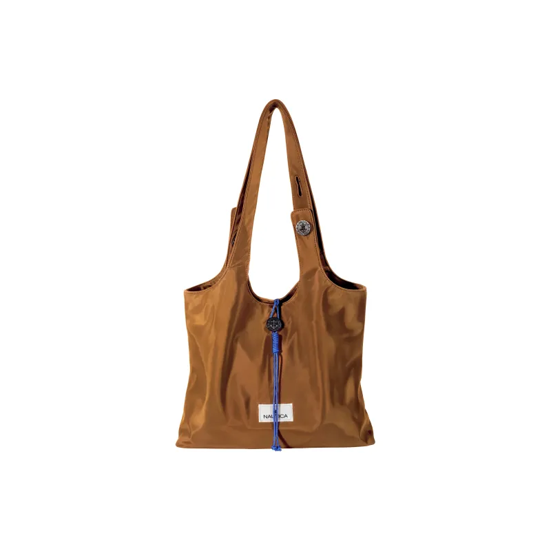 NAUTICA Nylon Shoulder Bag Small Size Unisex Royal Blue/Black/Brown-12