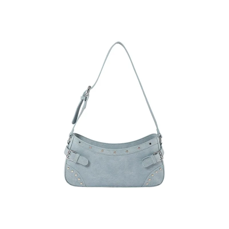Jade En Plus PU Shoulder Bag Handbag Regular Women's Black/Ecru/Light Blue/Dark Blue-6