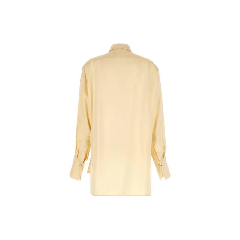 JIL SANDER Concealed Fastened Satin Shirt-1