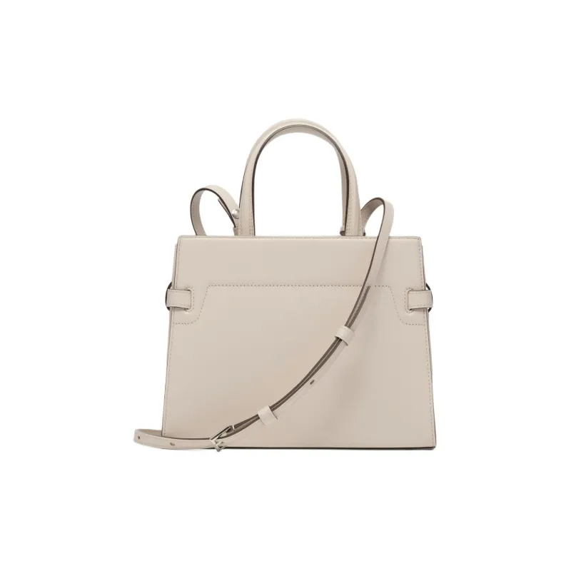 Delvau Tempête Calfskin Shoulder Bag Crossbody Bag Handbag Small Size Women's Greige-3