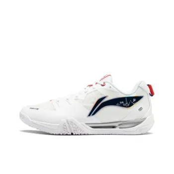 LiNing Saga II SE Anti Slip Wear Resistant Low Top Badminton Shoes Unisex White