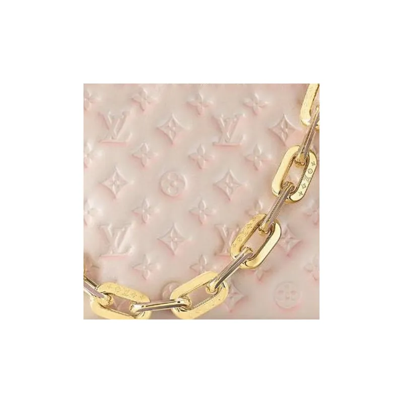 LOUIS VUITTON Coussin Leather Handbag, Shoulder Bag, Crossbody Bag Trumpets Women's Rose Pink-4