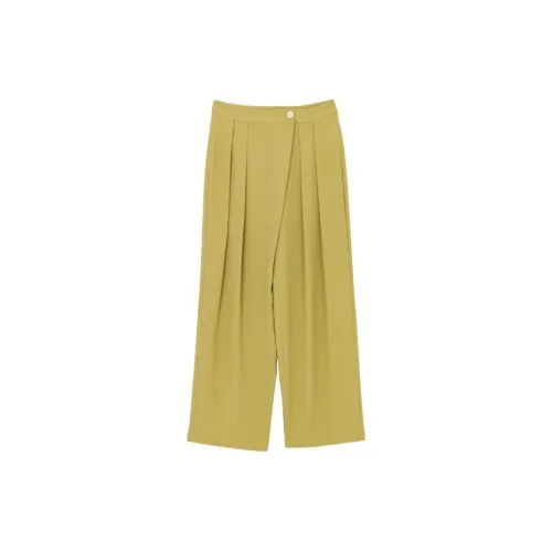 MSLAN Casual Pants Women's Mustard Yellow