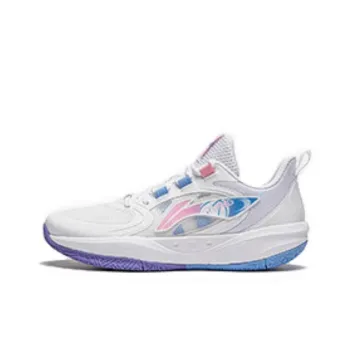 LiNing LIGHT FOAM Cushioning Breathable Support Low Top Basketball Shoes Men's White