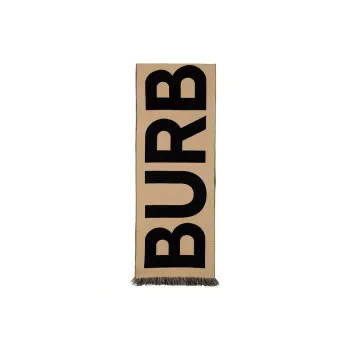 Burberry Logo Wool Jacquard Scarf