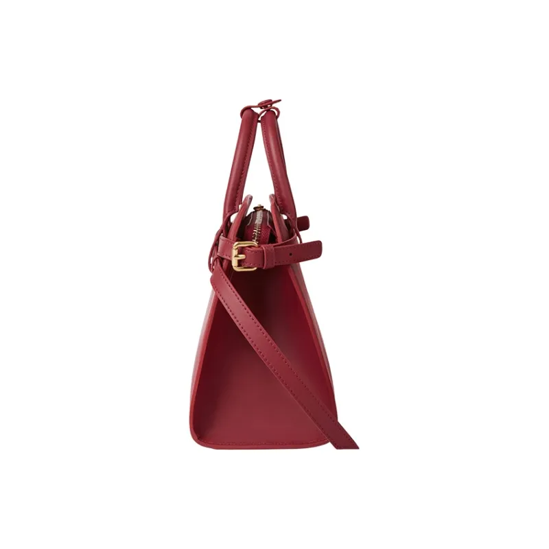 JONBAG Cow Leather Shoulder Bag, Crossbody Bag, Handbag Regular Women's Red-4