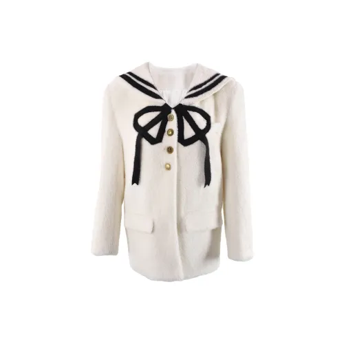 CLOUD SEASON Velvet Jackets Women's White