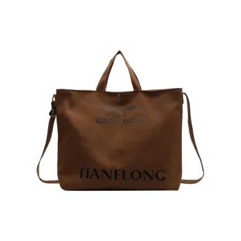 FCTOSSR Canvas Handbags Shoulder Bag Crossbody Bag Regular Unisex Dark Brown/Light Brown/Light Khaki/Coffee