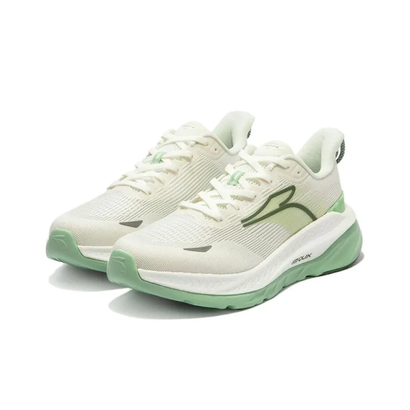 361° Red Flame 3 Anti Slip Wear Resistant Low Top Running Shoes Men's White Green-1