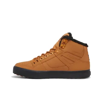 DC Shoes Anti Slip Wear Resistant High Top Casual Shoes Men's Brown