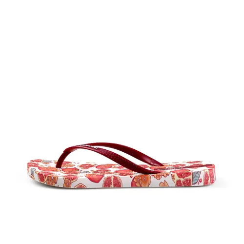 HOTMARZZ Pomegranate Stamp Flip Flops Women's Orange