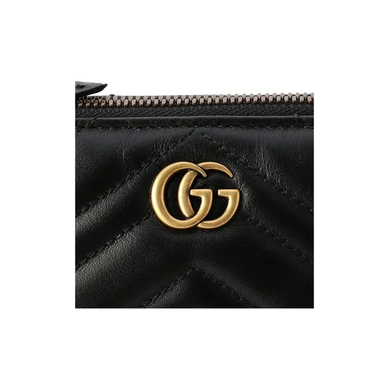 GUCCI GG Marmont Leather Messenger Bag Shoulder Bag Crossbody Bag Men's Black-5