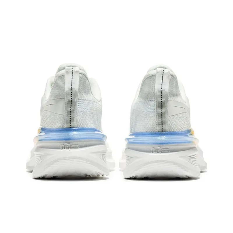 Erke Skyhorse Cushioned Slip-Resistant Rebound Low-Top Running Shoes Men's White Blue Purple-3