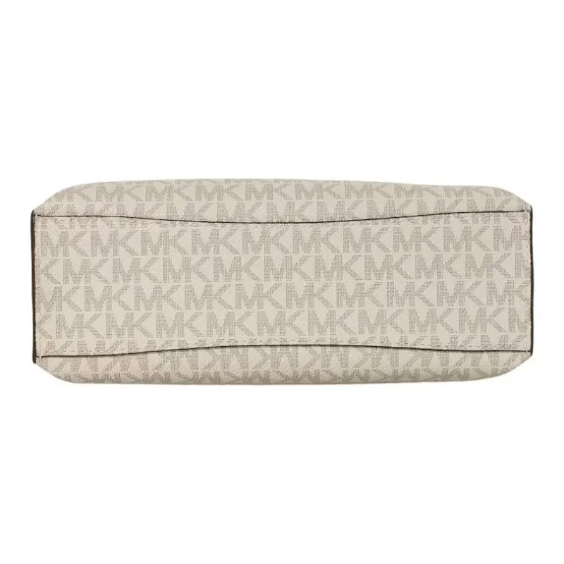 MICHAEL KORS MK Ruby Canvas Bag, Messenger Bag, Shoulder Bag, Crossbody Bag Medium Size Women's Vanilla White-2