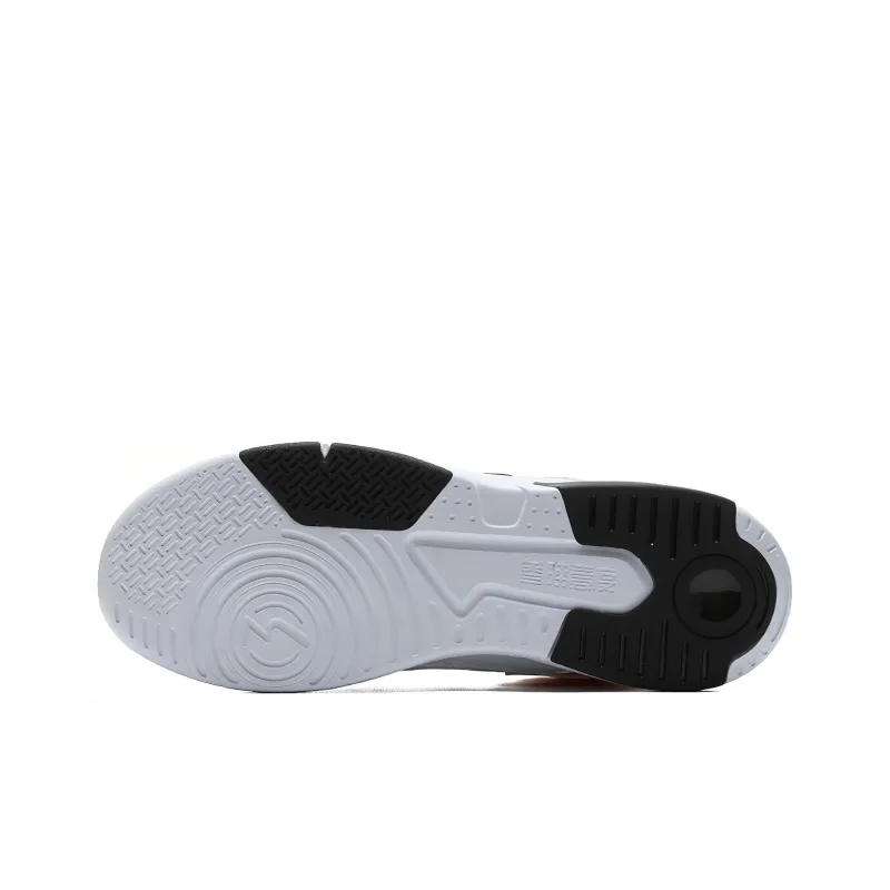 361° Xingran Slip Resistant Cushioning Abrasion Resistant High Top Skateboard Shoes Men's Black Orange-4