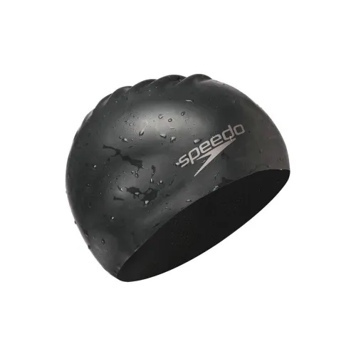 LEACCO Swimming Caps Silicone Unisex Black