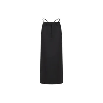Three Quarters Casual Long Skirts Women's Black