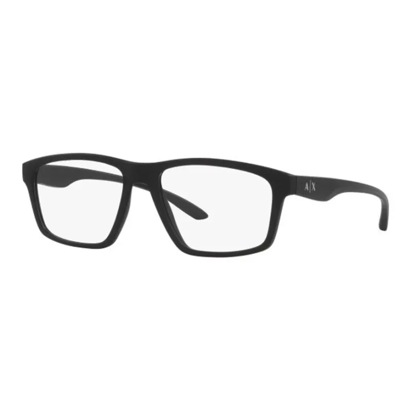 ARMANI EXCHANGEAE Plastic Irregular Shape Eyeglass Frames Men's Black-0