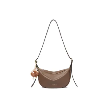 TUCANO PU Shoulder Bag Medium Size Women's Chocolate Brown