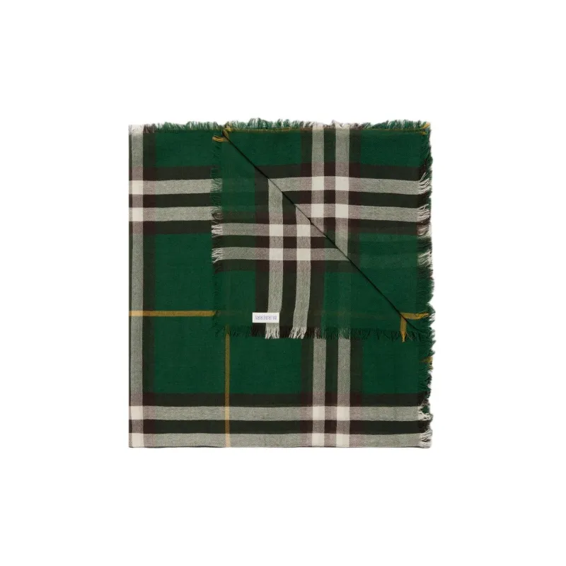 Burberry Check Printed Fringed Edge Scarf-2