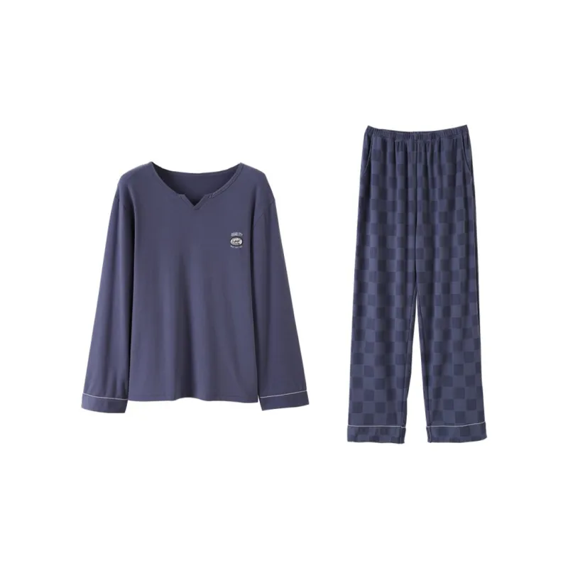 WOLFSFUL Pajama Set Men's Blue Gray-0