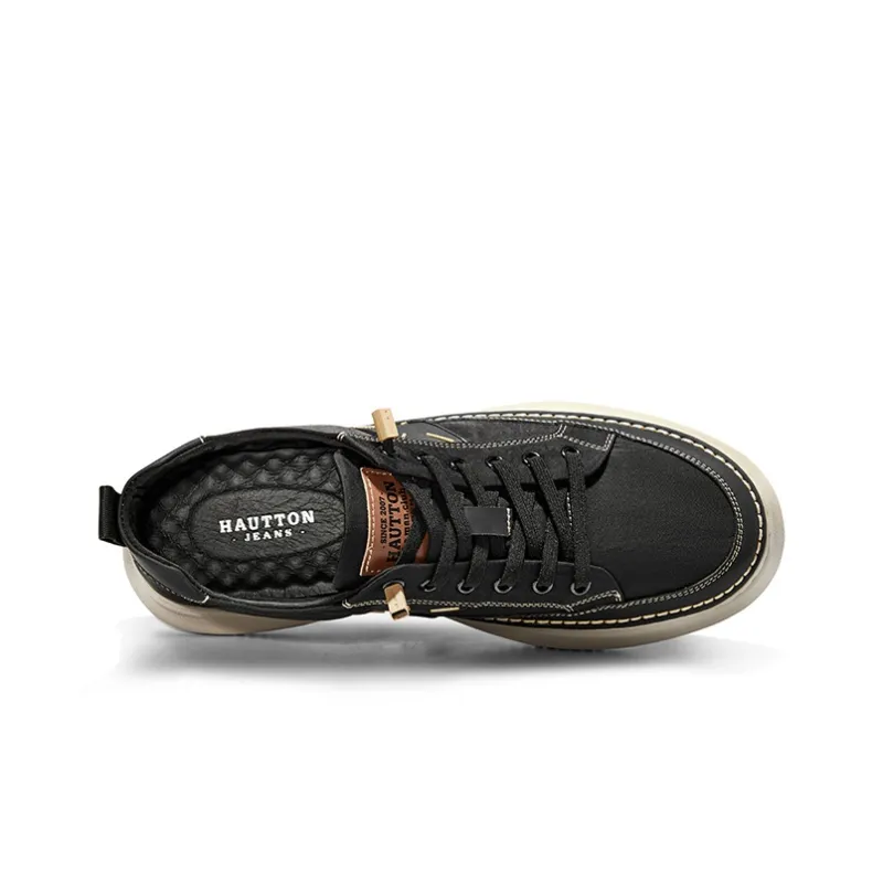 Hautton Jeans Abrasion Resistant Low Top Skateboard Shoes Men's-2