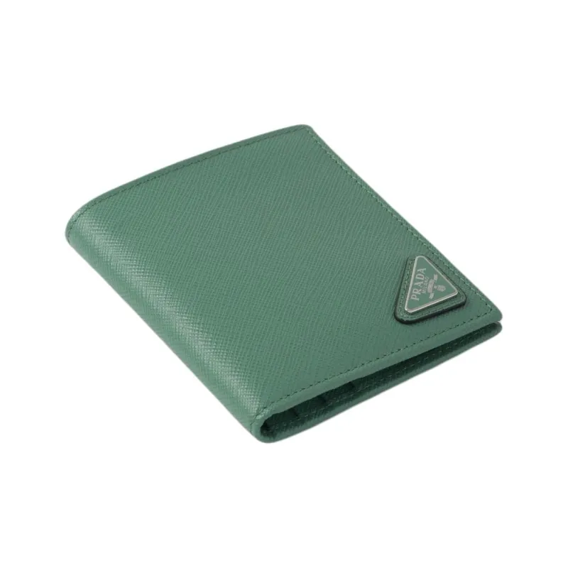 PRADA Saffiano Leather Wallet Men's Sage Green-2