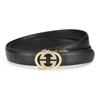 FAIRWHALE Fashion Elegant Automatic Buckle Belt Women's Width 2.4CM