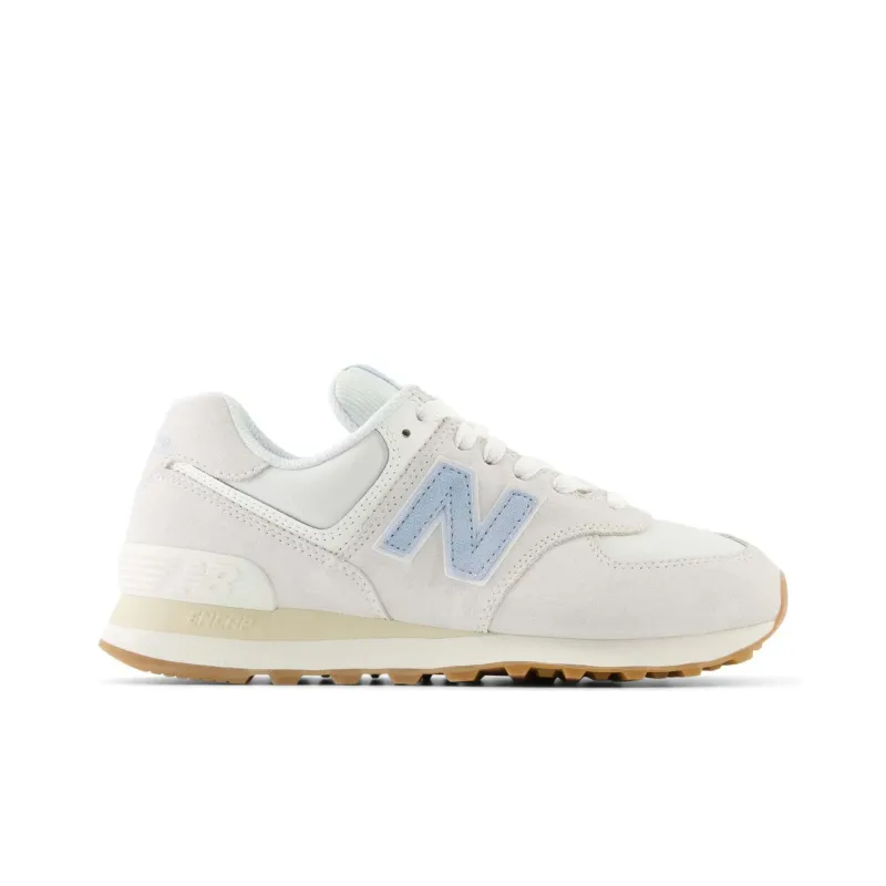 New Balance 574 Beige Ecru Blue Angora Women's-1