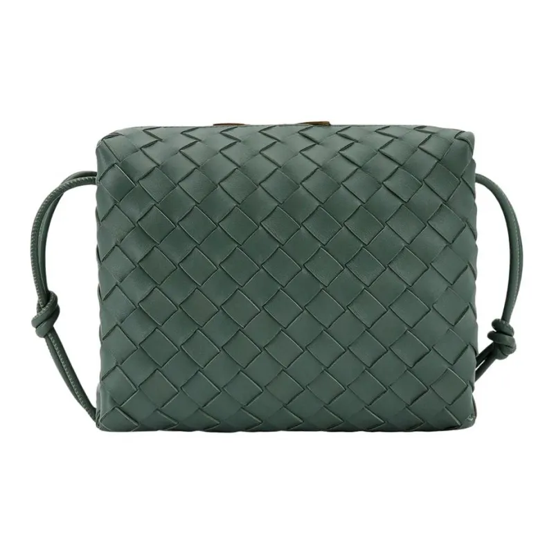 Bottega Veneta Leather Crossbody Bag Shoulder Bag Women's Green-0