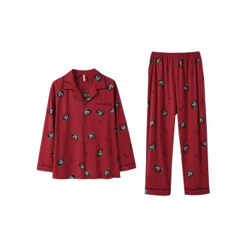 Aannsfam Pajama Set Men's Basic Red