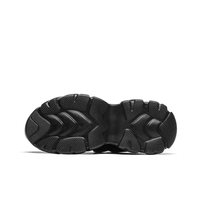 15 MINS Height Increasing Breathable Comfortable Wear Resistant Fashion Trend Chunky Sneakers Men's Black-5