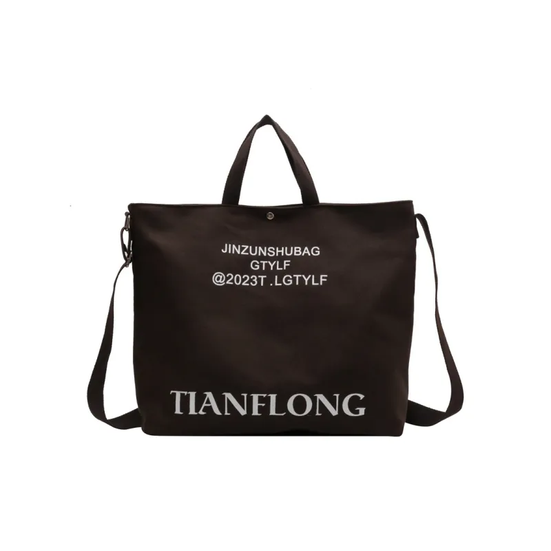 FCTOSSR Canvas Handbags Shoulder Bag Crossbody Bag Regular Unisex Dark Brown/Light Brown/Light Khaki/Coffee-9