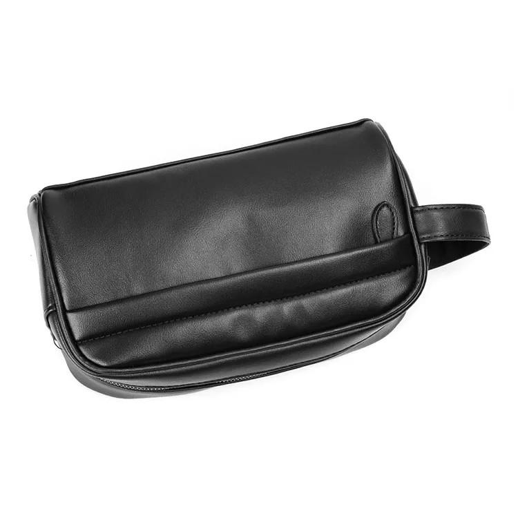 ALNI BITTON PU Commuter Clutch Regular Men's Pure Black/Woven Black-5