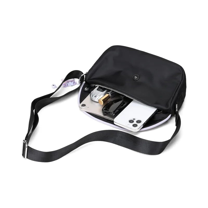 Fillove Fabric Crossbody Bags Sling Bags Regular Unisex Black-7