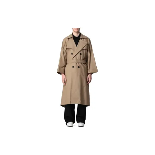 SAINT LAURENT Trench Coats Men Light Brown