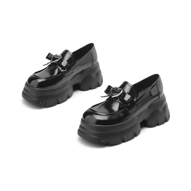 JOSINY Loafers 7cm Women's Ecru/Black-5